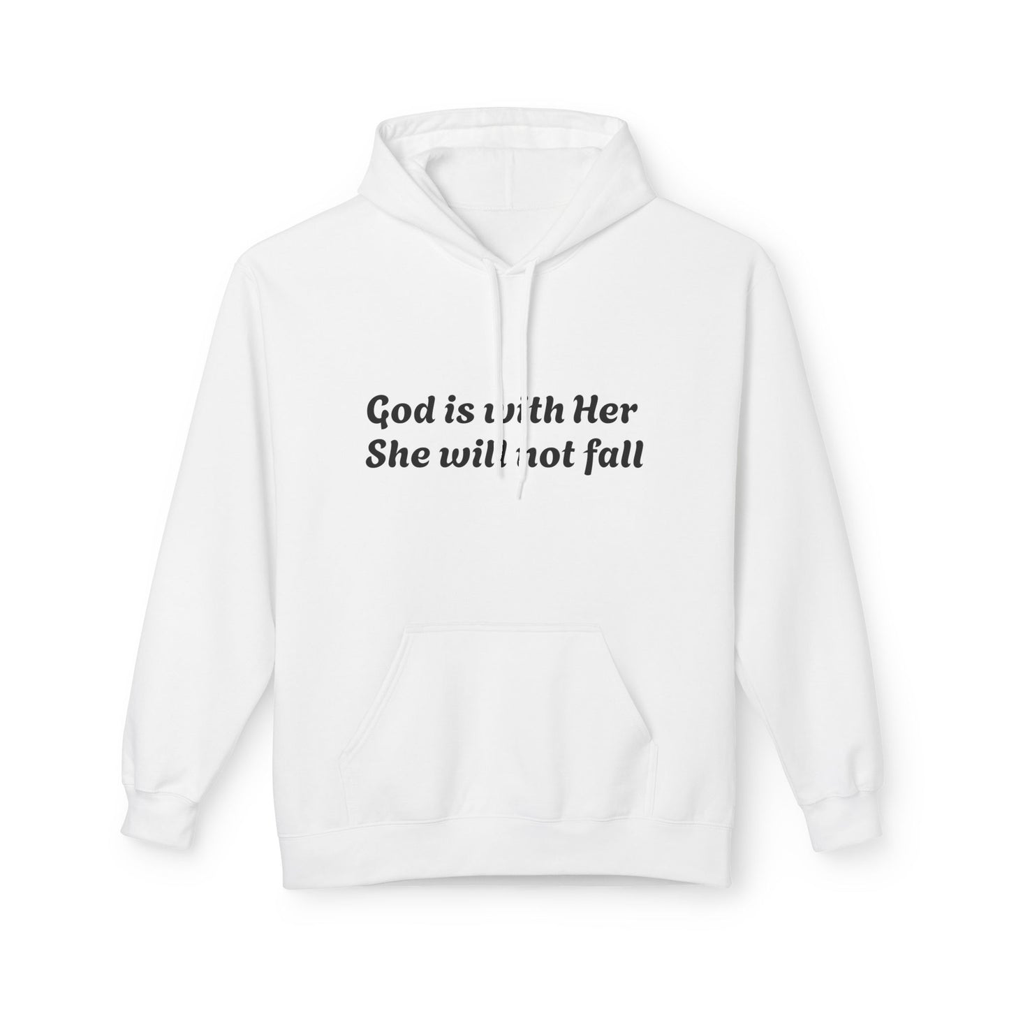 Religious Hoodie - God is with Her Midweight Softstyle Fleece Hoodie