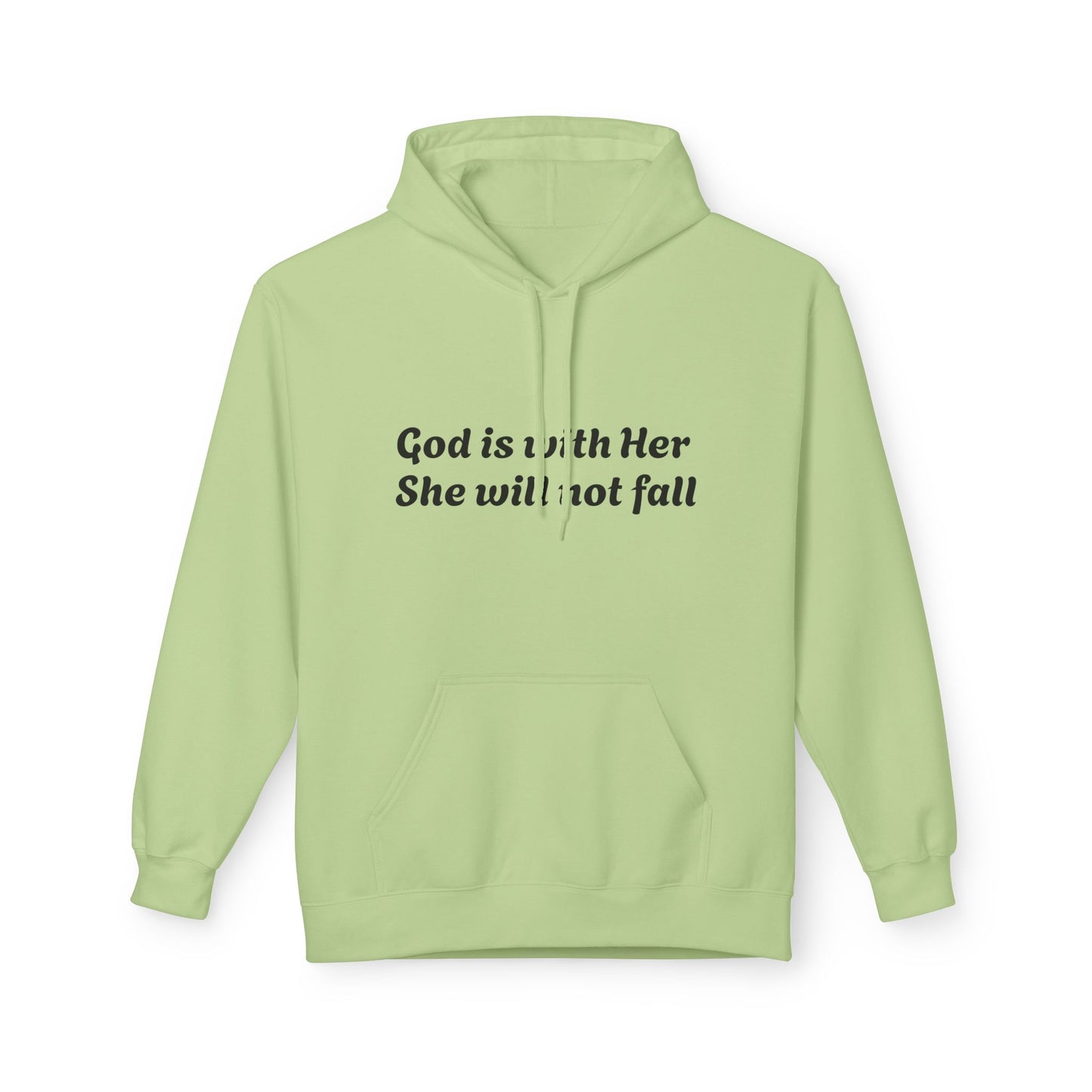 Religious Hoodie - God is with Her Midweight Softstyle Fleece Hoodie