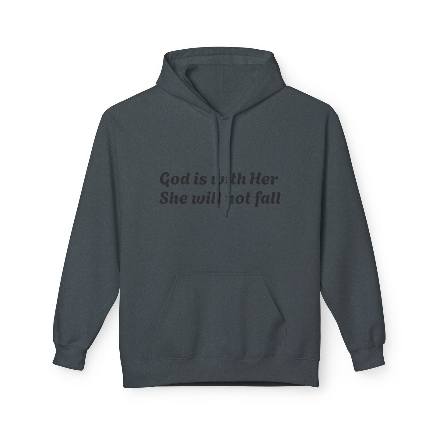 Religious Hoodie - God is with Her Midweight Softstyle Fleece Hoodie