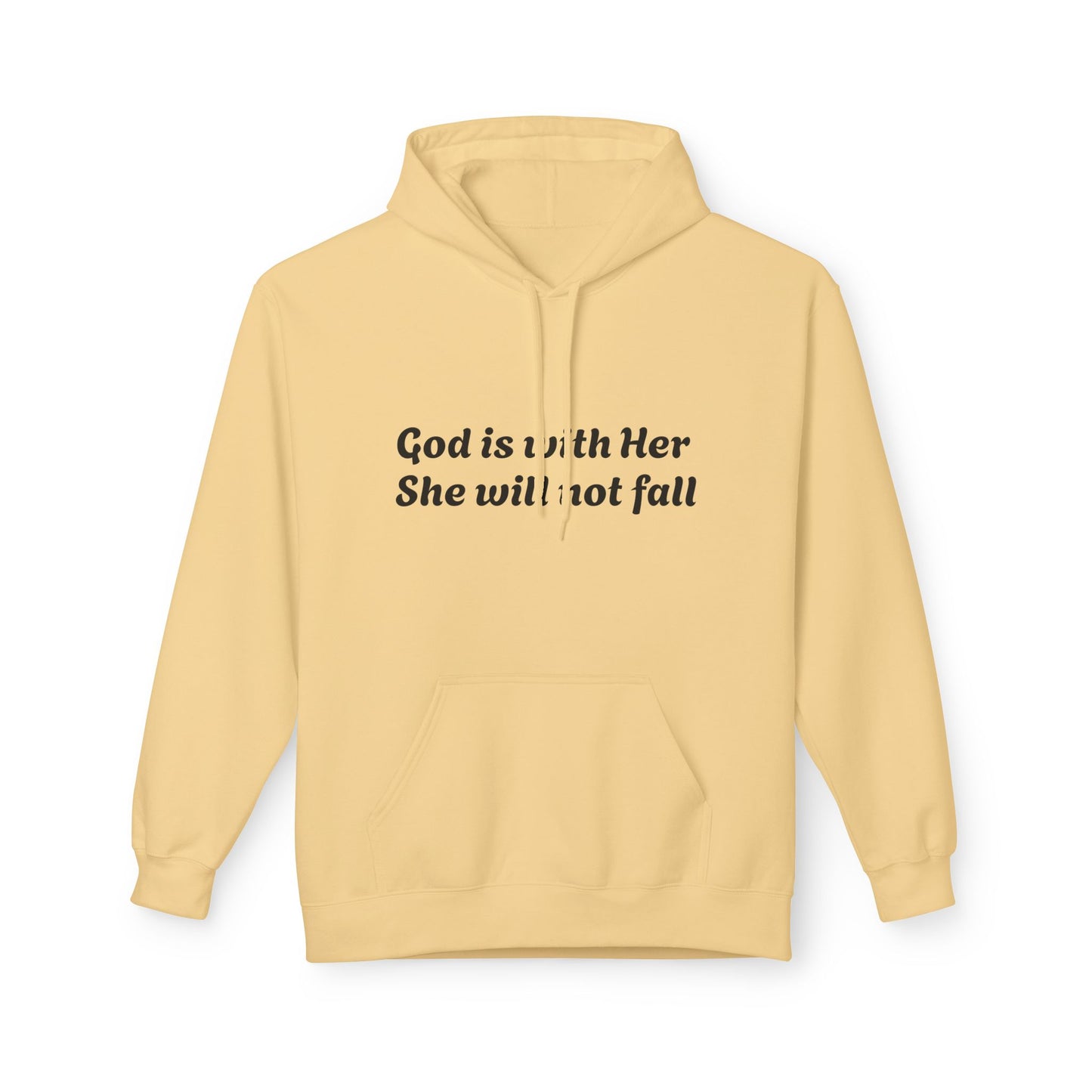 Religious Hoodie - God is with Her Midweight Softstyle Fleece Hoodie