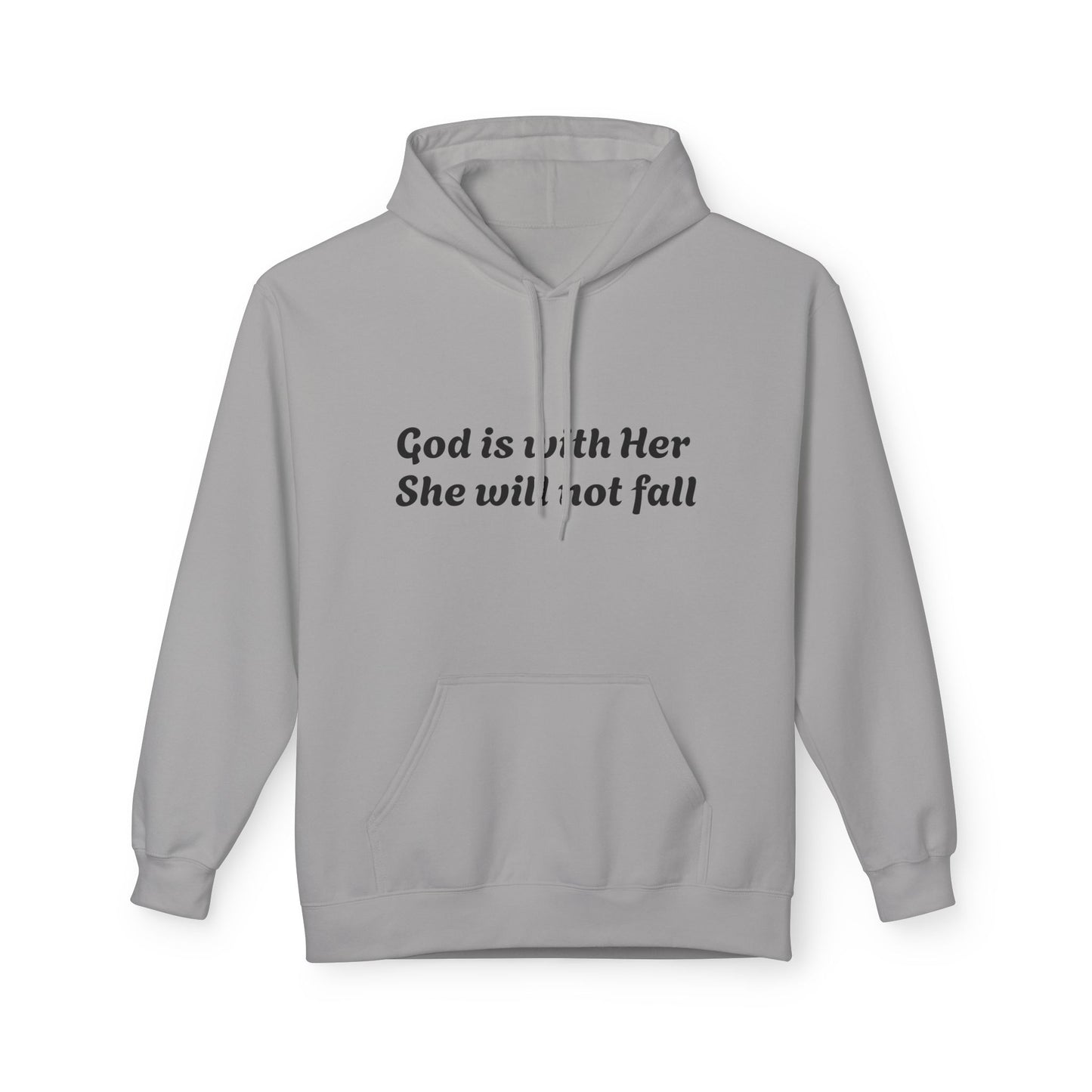 Religious Hoodie - God is with Her Midweight Softstyle Fleece Hoodie