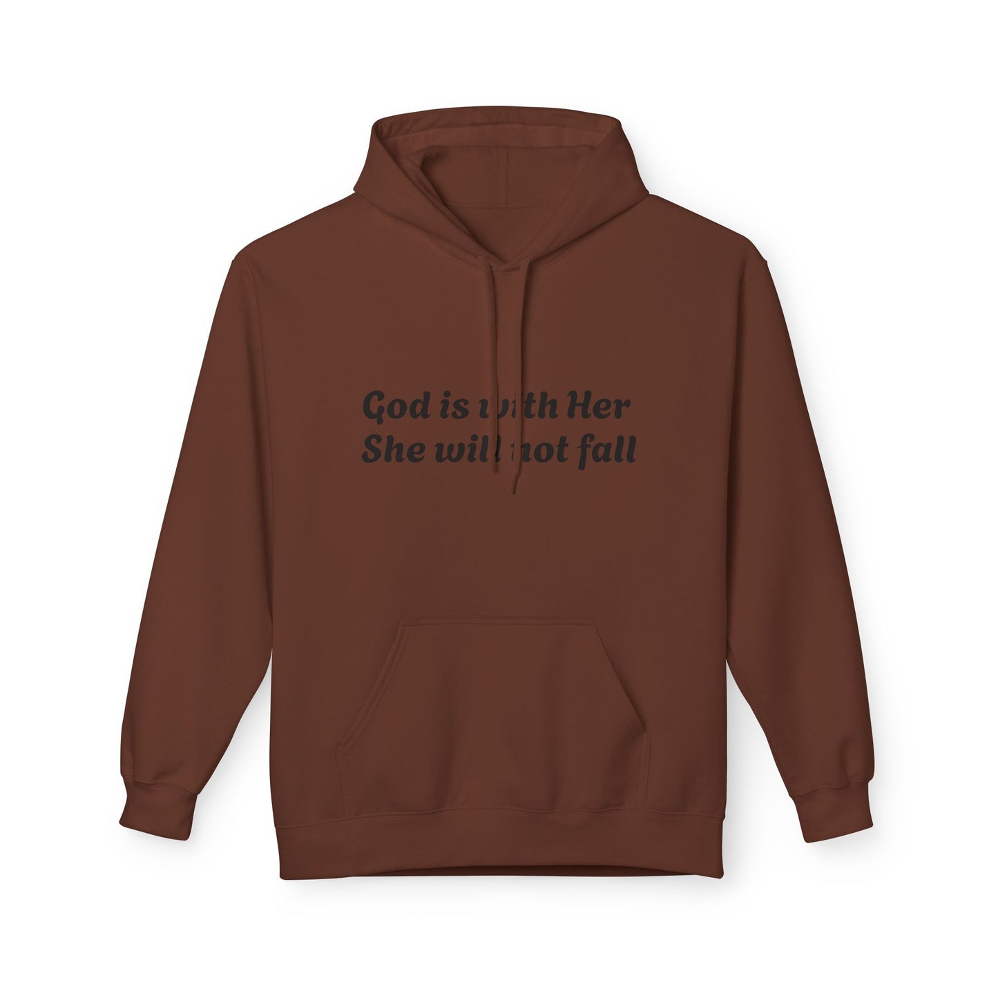 Religious Hoodie - God is with Her Midweight Softstyle Fleece Hoodie