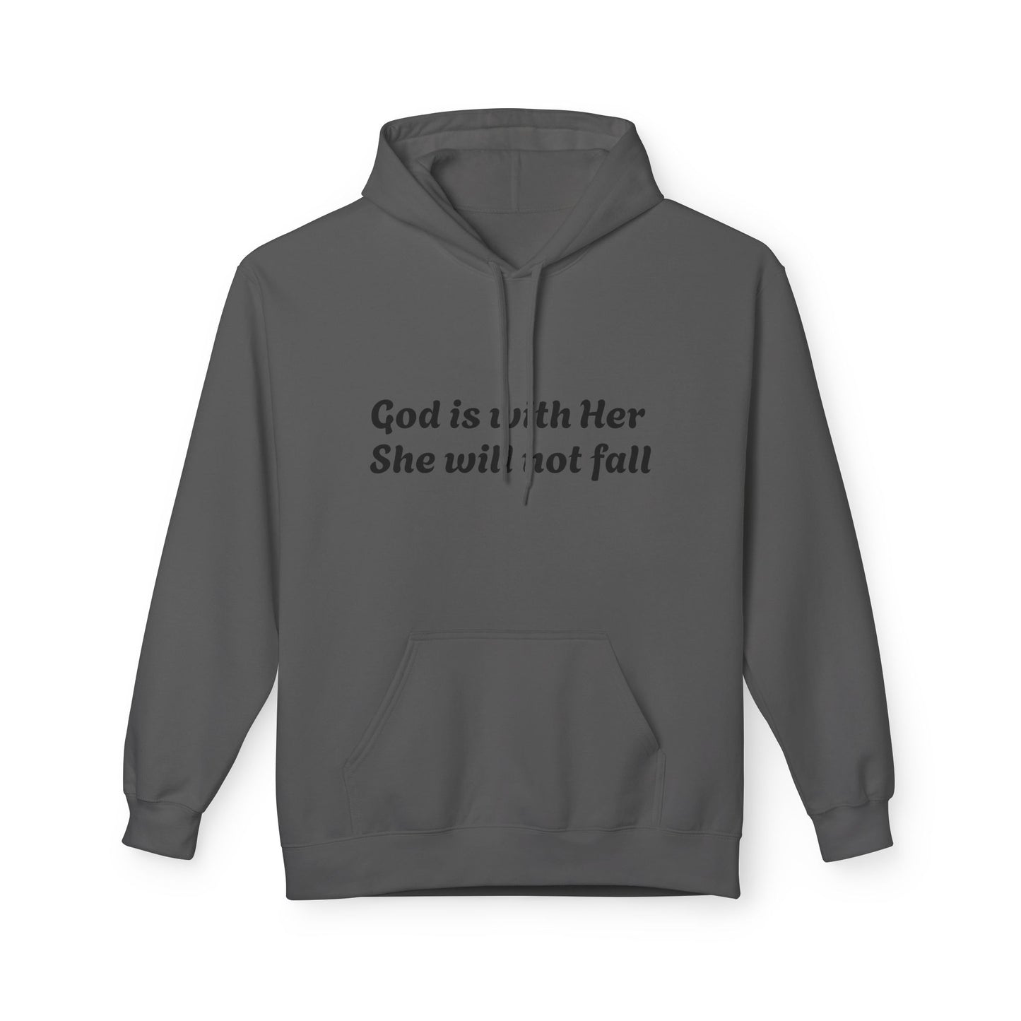 Religious Hoodie - God is with Her Midweight Softstyle Fleece Hoodie