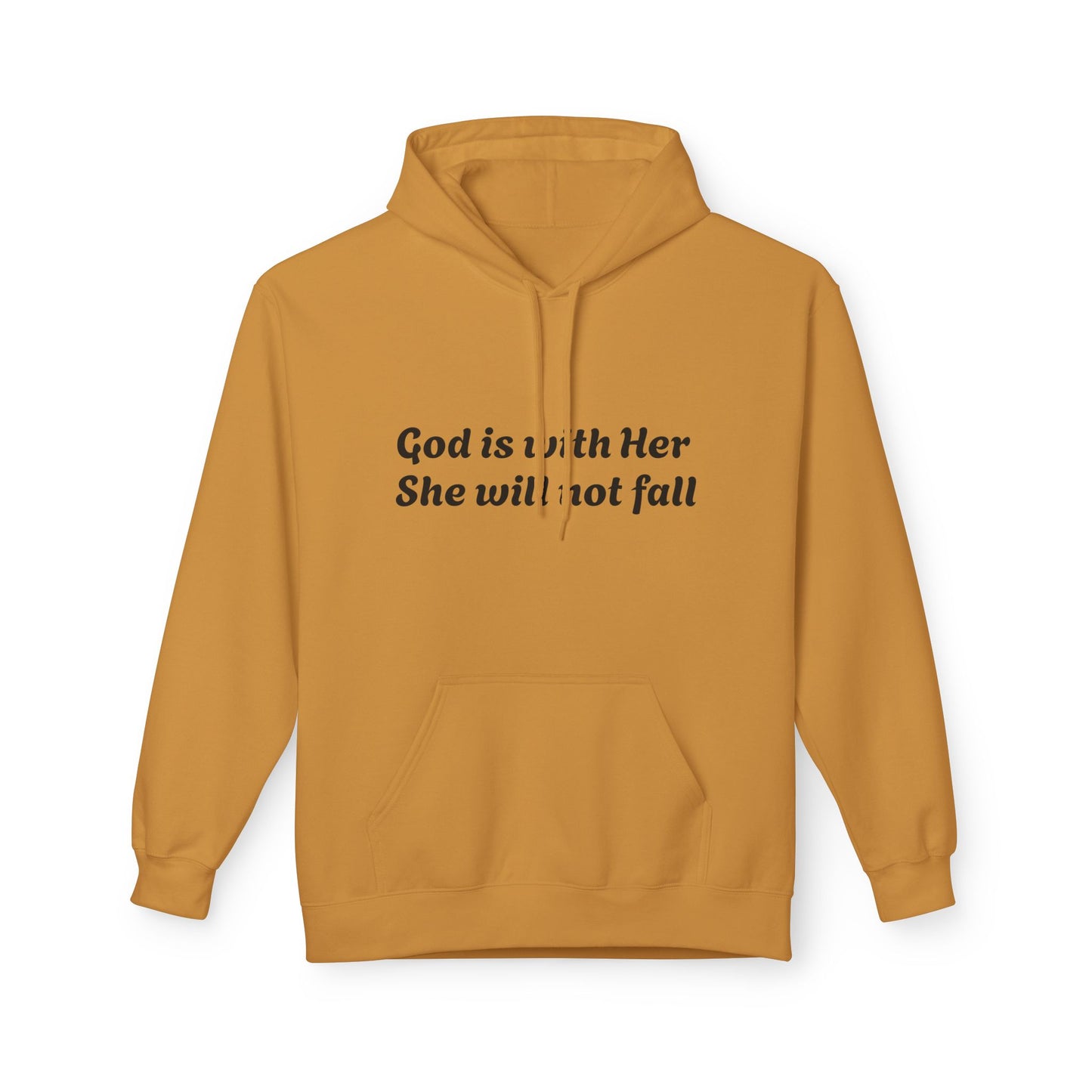 Religious Hoodie - God is with Her Midweight Softstyle Fleece Hoodie