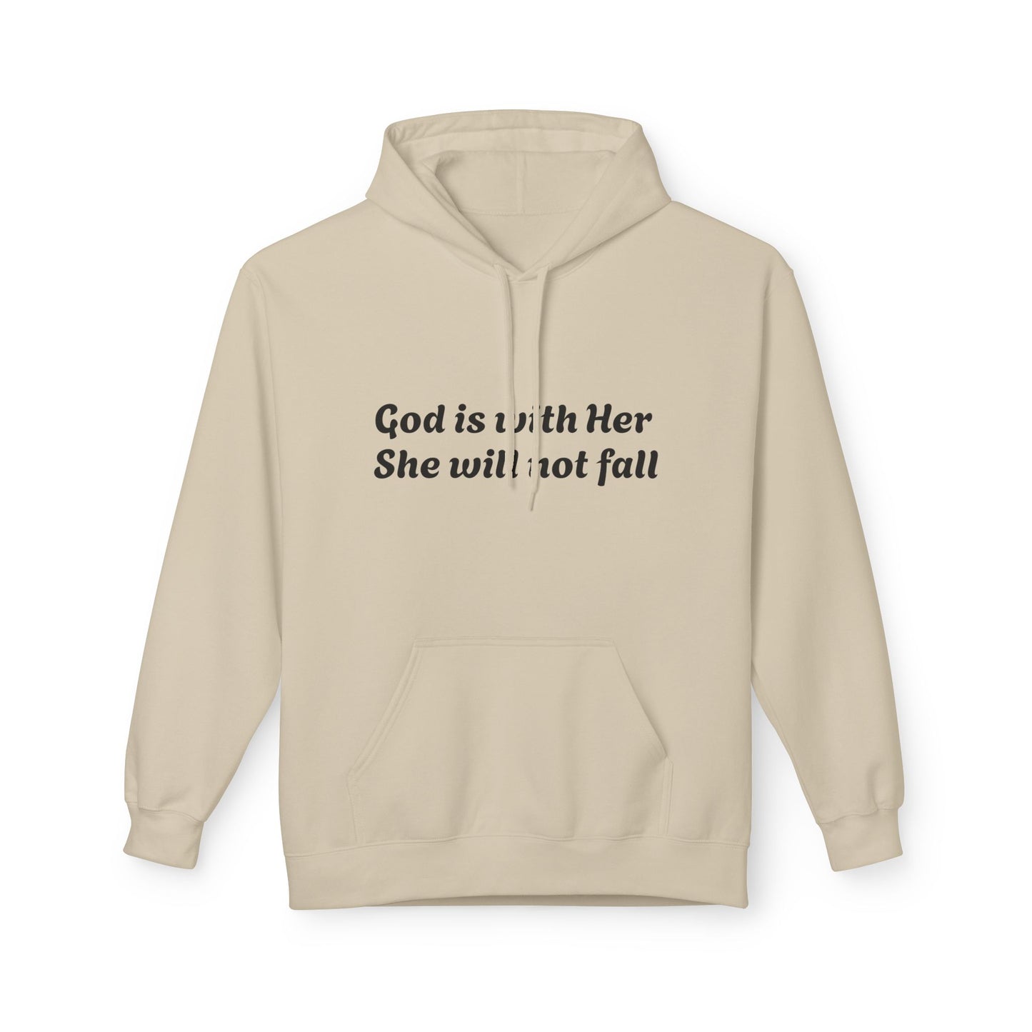 Religious Hoodie - God is with Her Midweight Softstyle Fleece Hoodie