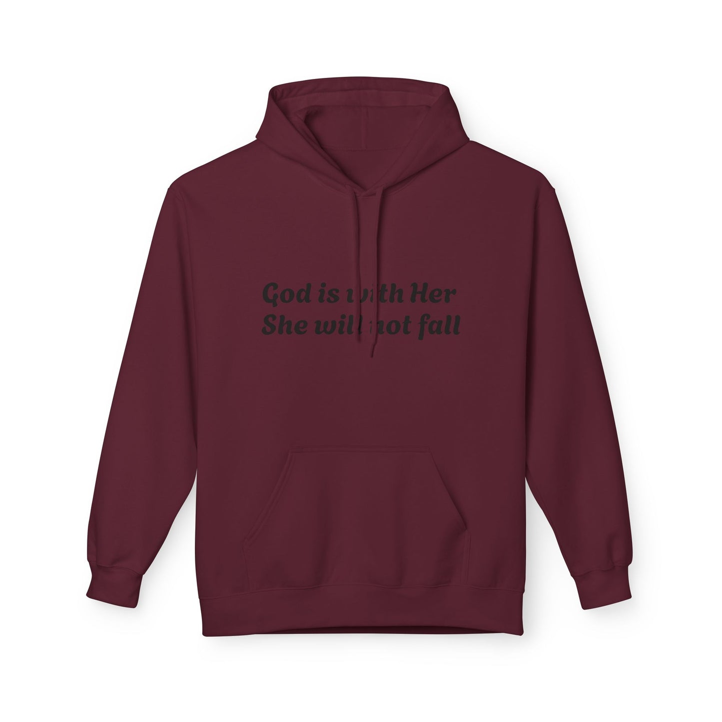 Religious Hoodie - God is with Her Midweight Softstyle Fleece Hoodie