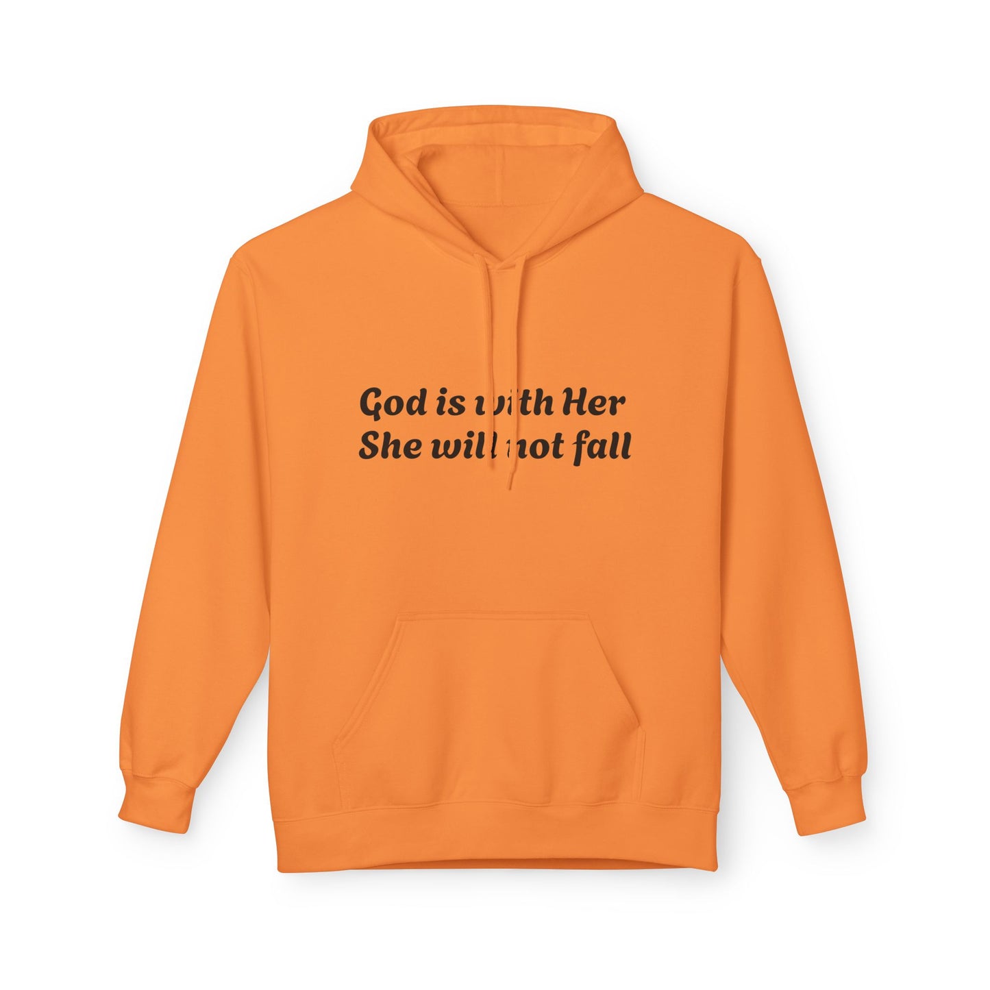 Religious Hoodie - God is with Her Midweight Softstyle Fleece Hoodie