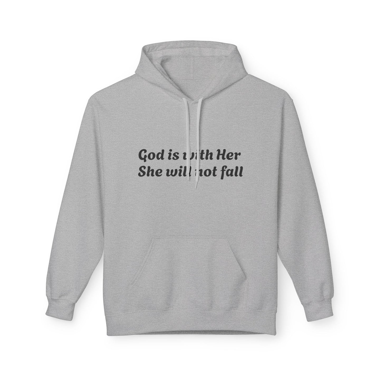 Religious Hoodie - God is with Her Midweight Softstyle Fleece Hoodie