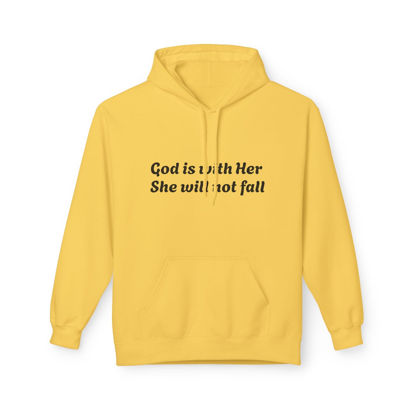 Religious Hoodie - God is with Her Midweight Softstyle Fleece Hoodie