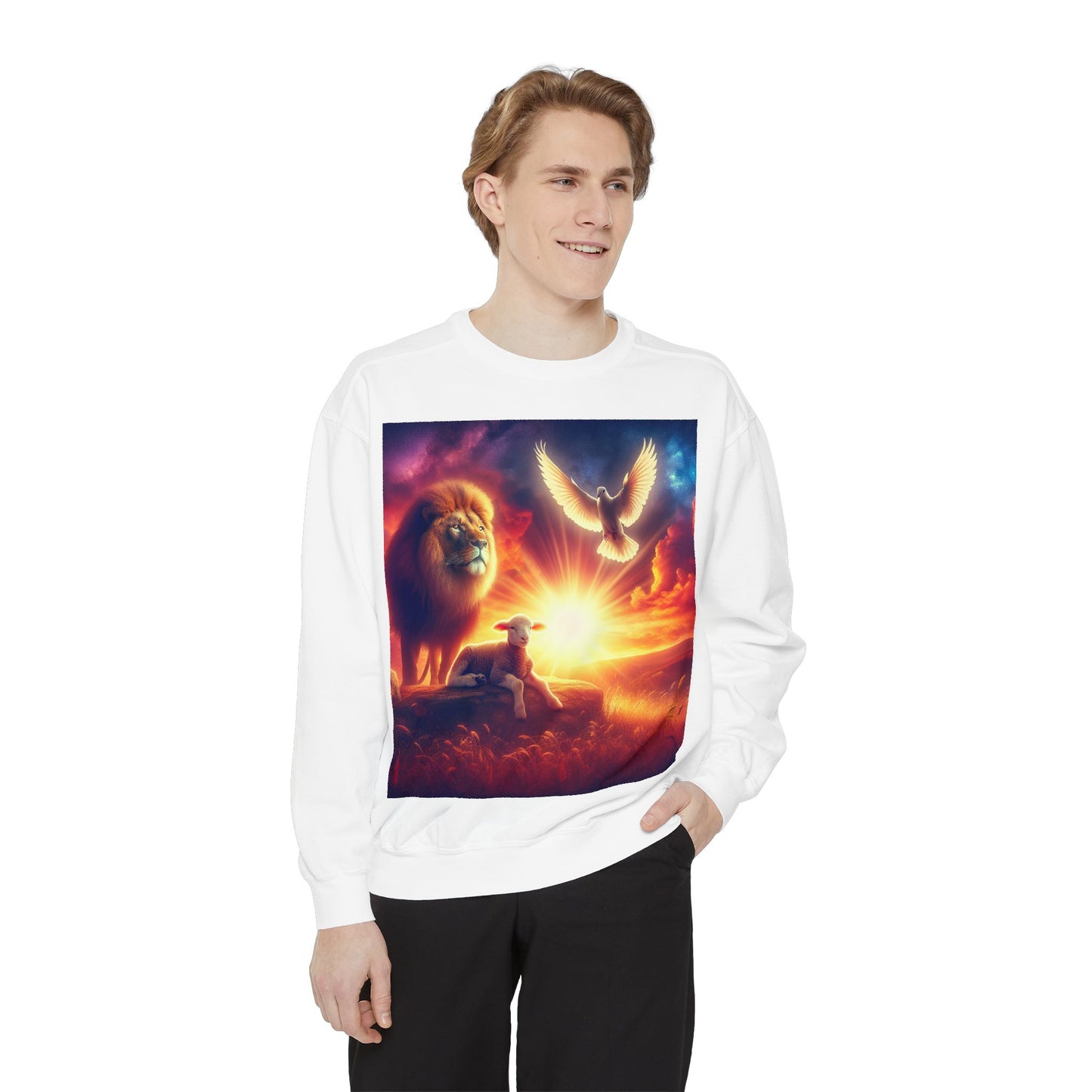 Lamb, Lion & Dove Garment-Dyed Sweatshirt