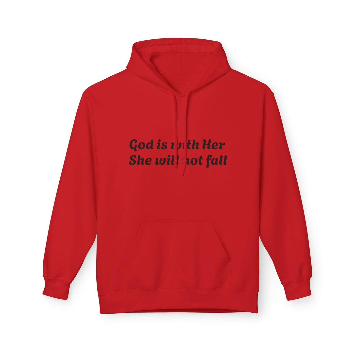 Religious Hoodie - God is with Her Midweight Softstyle Fleece Hoodie