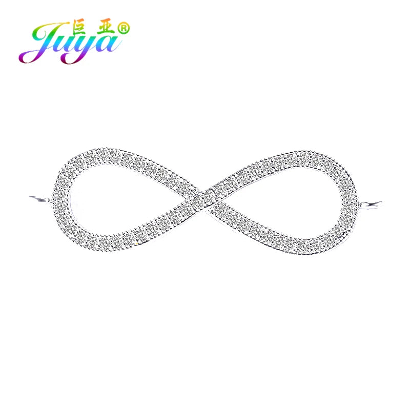 DIY Religious Christian Jewelry Making Accessories Micro Pave Zircon Gold Infinity Cross Charm Connectors Findings