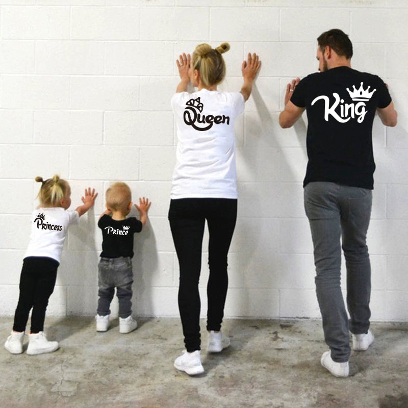 Parent-Child Clothes with Letter Print
