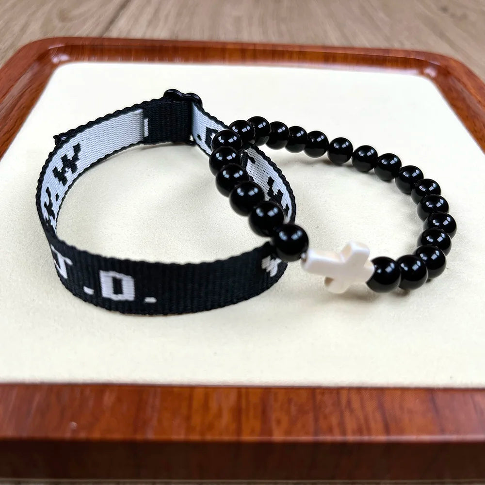 2pc what would jesus do wwjd bracelets pack hwlf w.w.j.d bracelet he would love first elevated faith christian cross gifts
