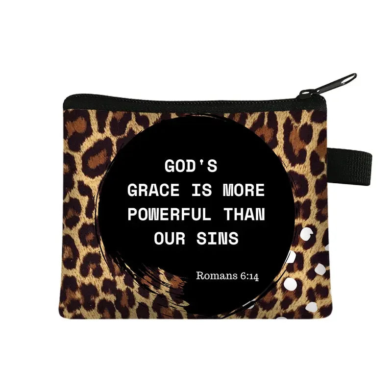 Christian Bible Verse Coin Purse Women Wallet The Lord Sustains Me Money Bag Small Handbag Floral Purses ID Credit Card Holder