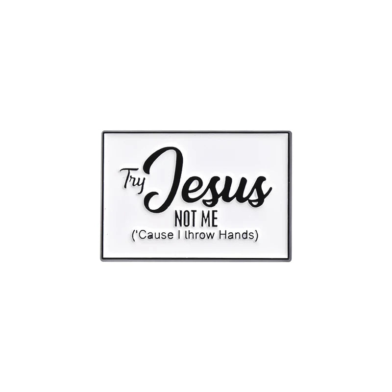 Jesus Club Enamel Pin Jesus Has My Back Emblems Religion Brooches Lapel Badge Jewelry Gifts For Christian