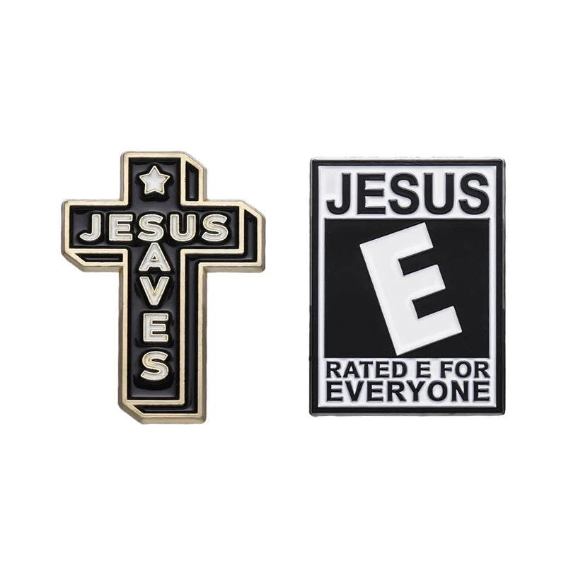 Jesus Club Enamel Pin Jesus Has My Back Emblems Religion Brooches Lapel Badge Jewelry Gifts For Christian