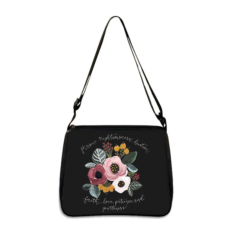 Christian Bible Verse Shoulder Bags He Will Sustain You Women Handbags Casual Clutch Travel Bag Religious Purse Holder Bags Gift