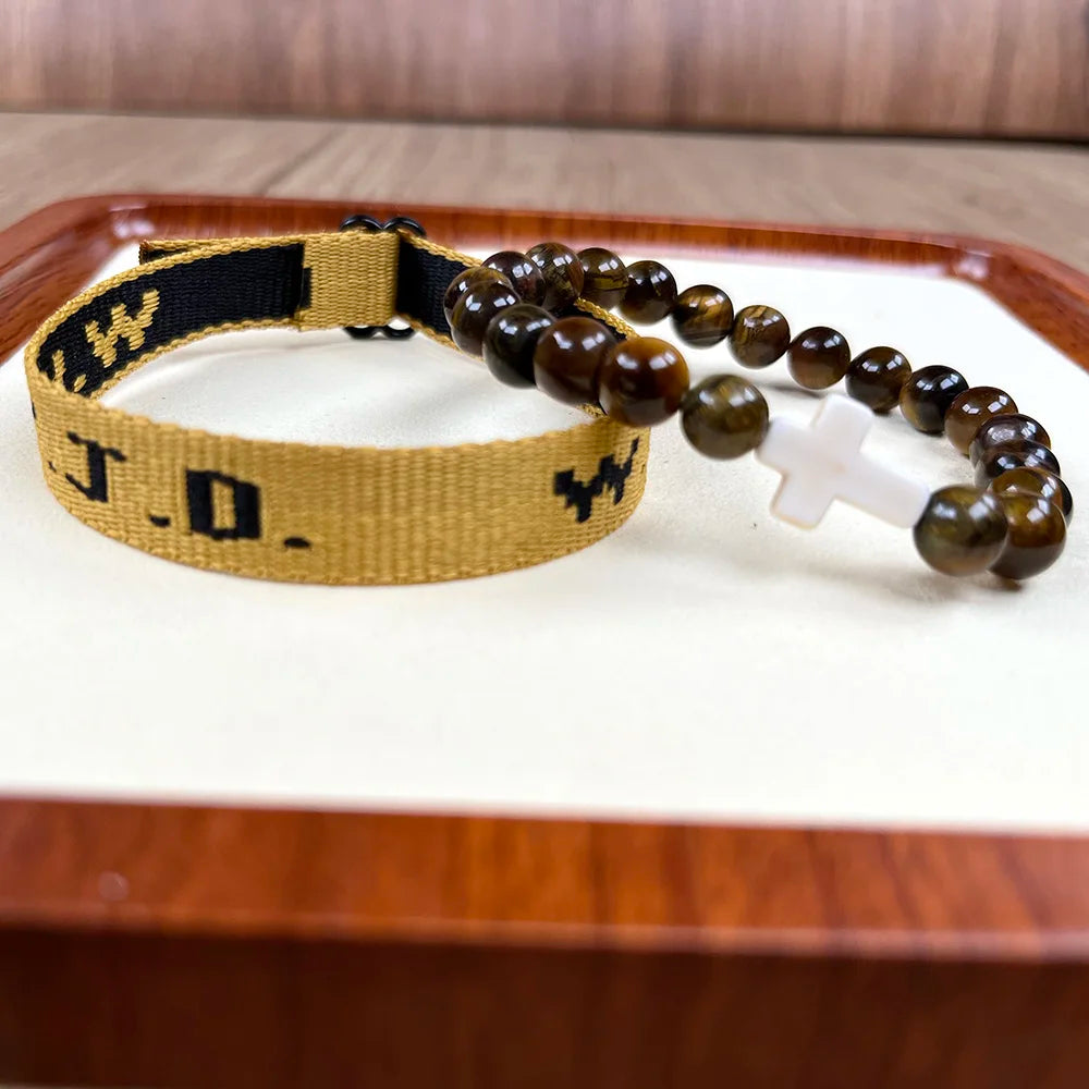 2pc what would jesus do wwjd bracelets pack hwlf w.w.j.d bracelet he would love first elevated faith christian cross gifts