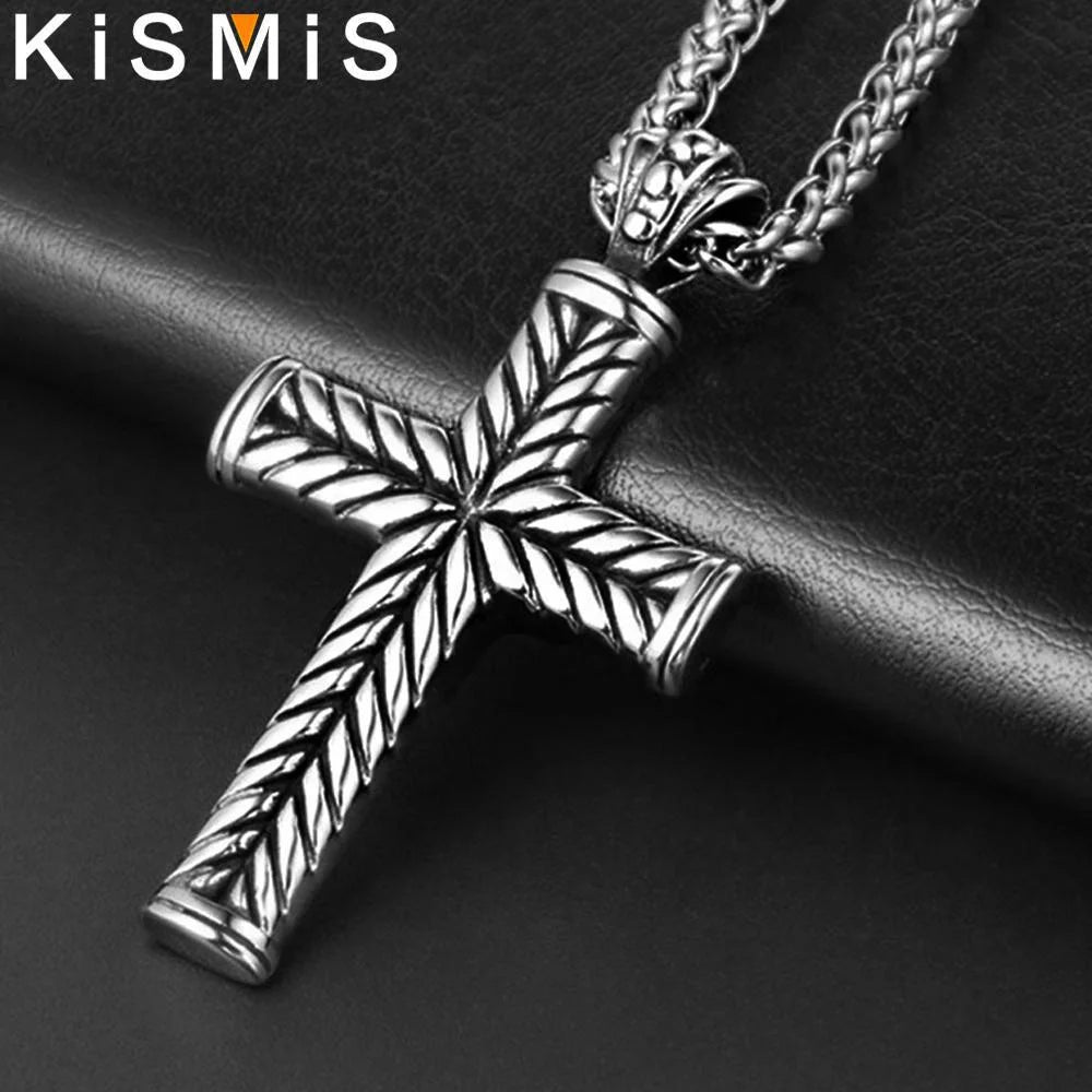 1PC Stainless Steel Cross Necklace Pendant Jewelry