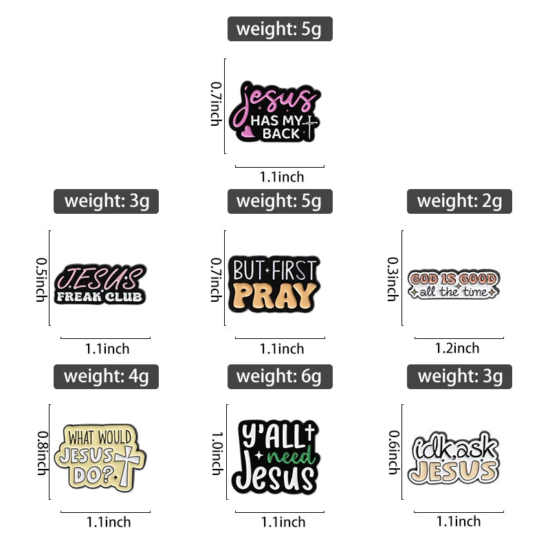 Jesus Club Enamel Pin Jesus Has My Back Emblems Religion Brooches Lapel Badge Jewelry Gifts For Christian