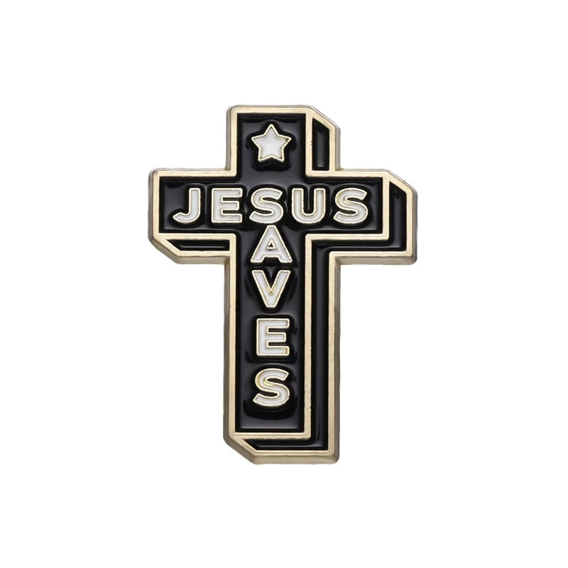 Jesus Club Enamel Pin Jesus Has My Back Emblems Religion Brooches Lapel Badge Jewelry Gifts For Christian