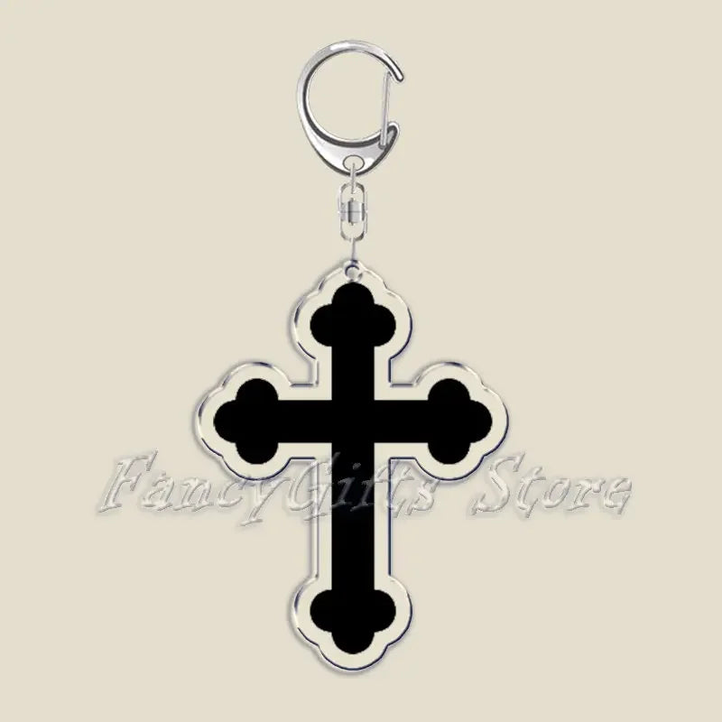 Orthodox Jesus Icon Keychain Christian God Cross Double Sided Keyring Chain Key Ring Chains for Bag Pendant Aaccessories Gift
