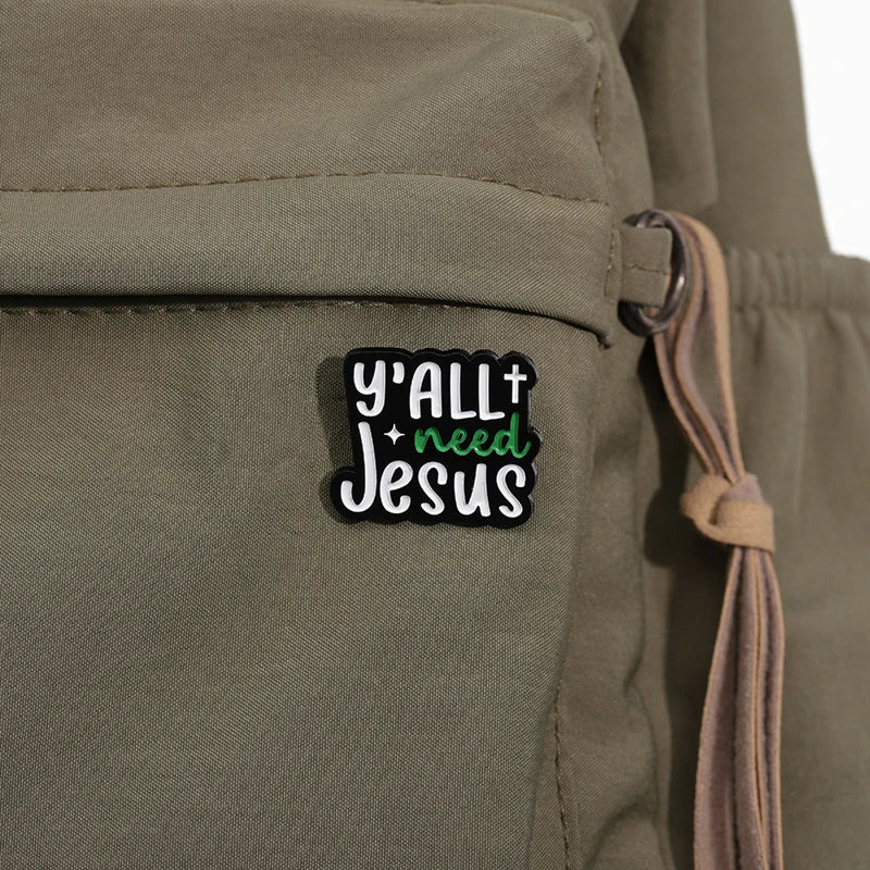 Jesus Club Enamel Pin Jesus Has My Back Emblems Religion Brooches Lapel Badge Jewelry Gifts For Christian