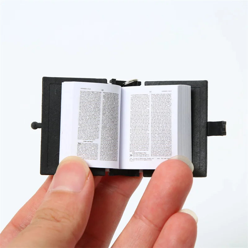 Mini English Bible Keychain, Christian Jesus Cross Keychain, Couple's Bag, Charm Prayer, God Bless, Keyframe Accessories