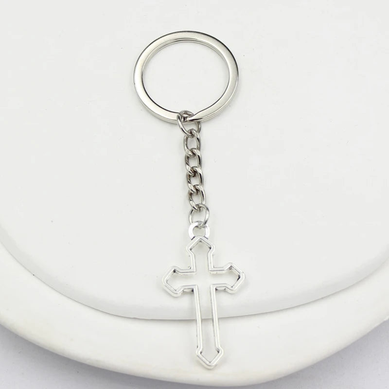New Arrival Jesus Key Chain Grace Cross Faith Keychain Key Ring Holder Bag Pendant Accessory Jewelry Christmas Gifts Women Men