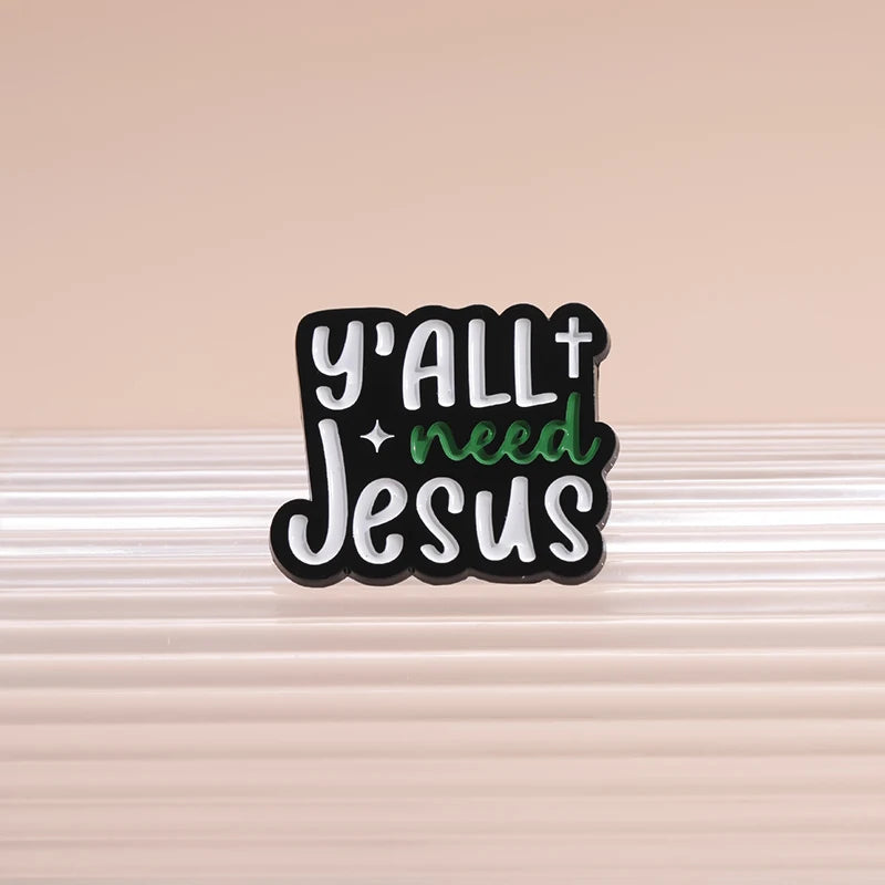 Jesus Club Enamel Pin Jesus Has My Back Emblems Religion Brooches Lapel Badge Jewelry Gifts For Christian
