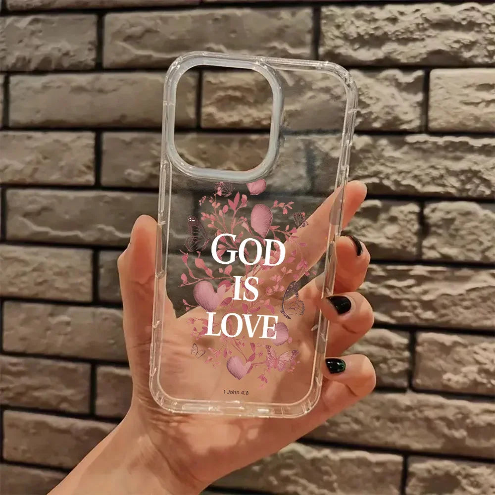 Christian Aesthetic Clear Phone Case for Iphone 16 11 15 14 13 12 Pro Max XR Plus Cover Birthday Christmas Gifts for Women