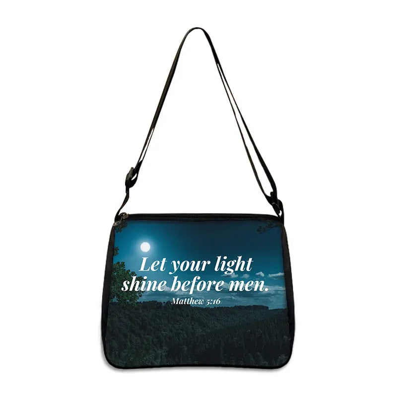 Christian Bible Verse Shoulder Bags He Will Sustain You Women Handbags Casual Clutch Travel Bag Religious Purse Holder Bags Gift