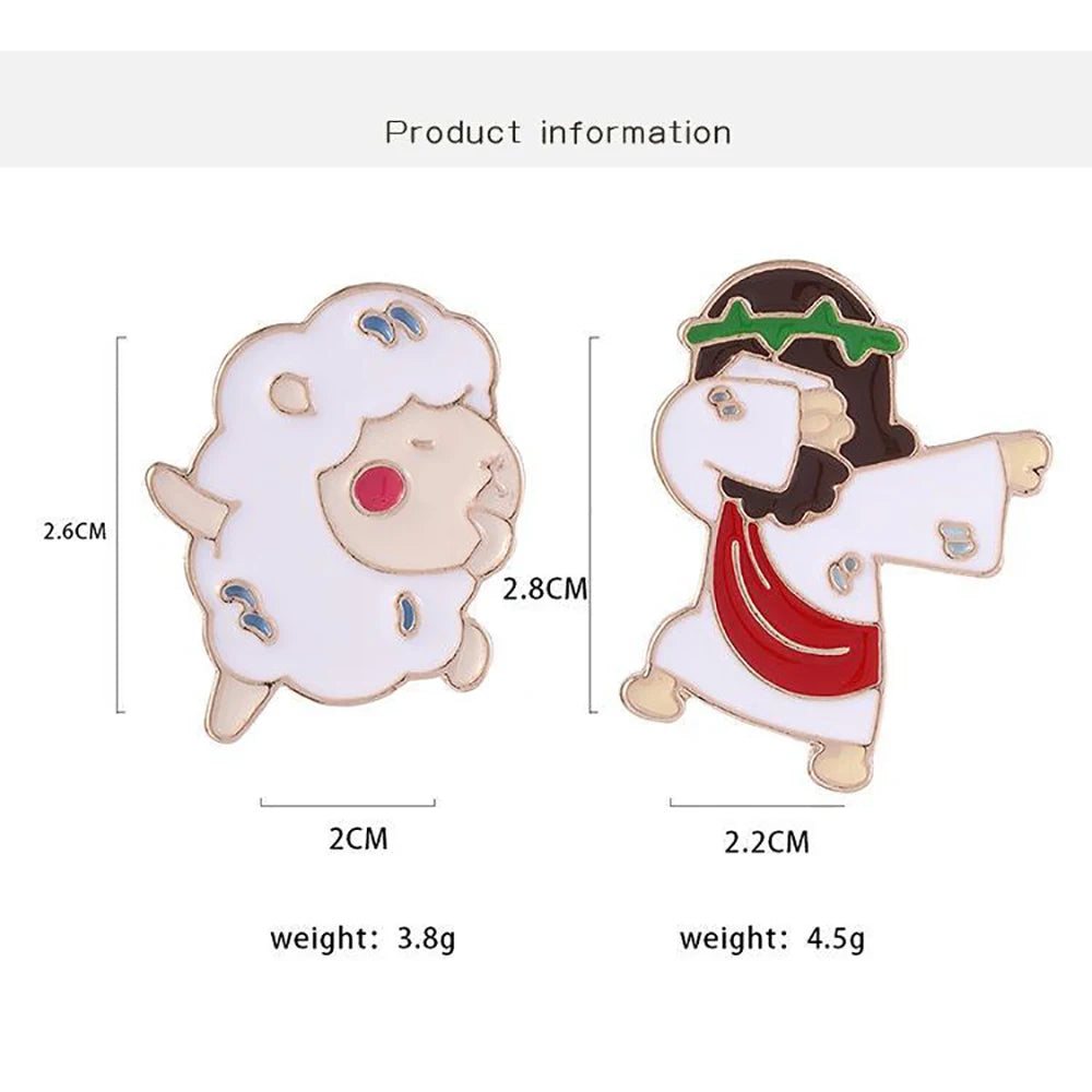 Jesus Messiah Shirt Lapel Pins Cartoon Character Brooches Enamel Christian Faith Icon Badge Clothes Bag Jewelry Gift for Friend