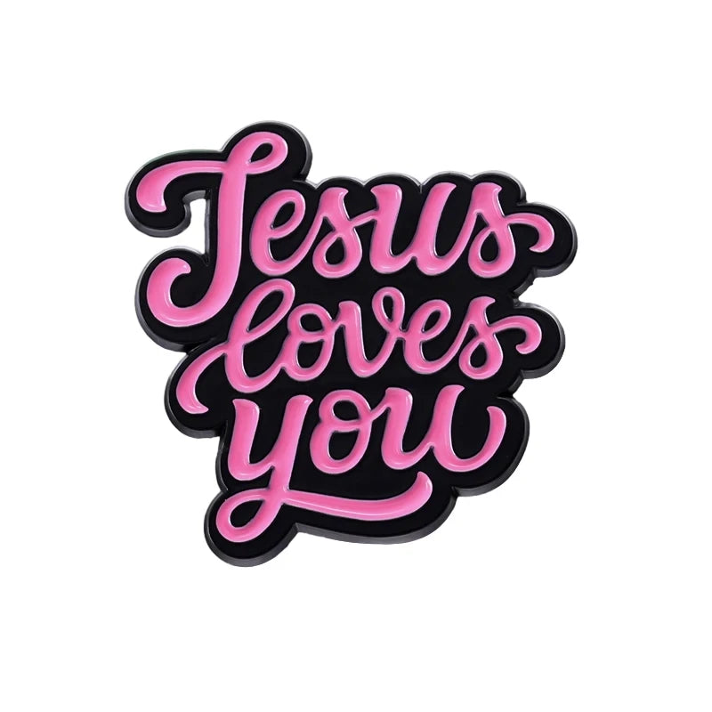 Jesus Club Enamel Pin Jesus Has My Back Emblems Religion Brooches Lapel Badge Jewelry Gifts For Christian