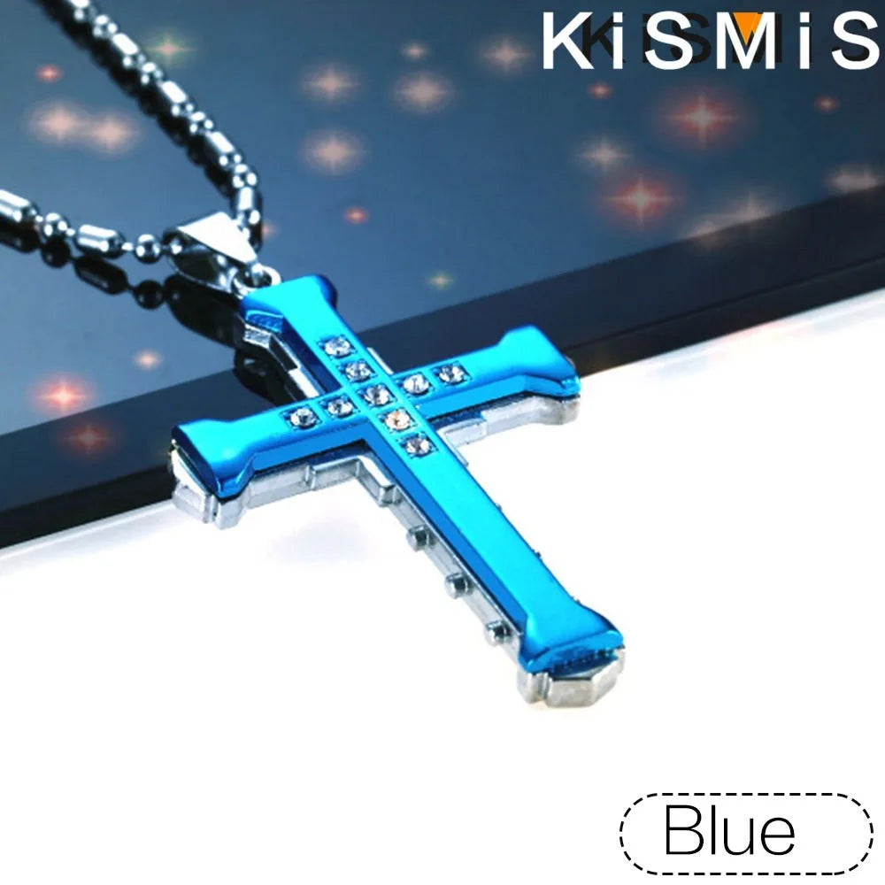 1PC Stainless Steel Cross Necklace Pendant Jewelry