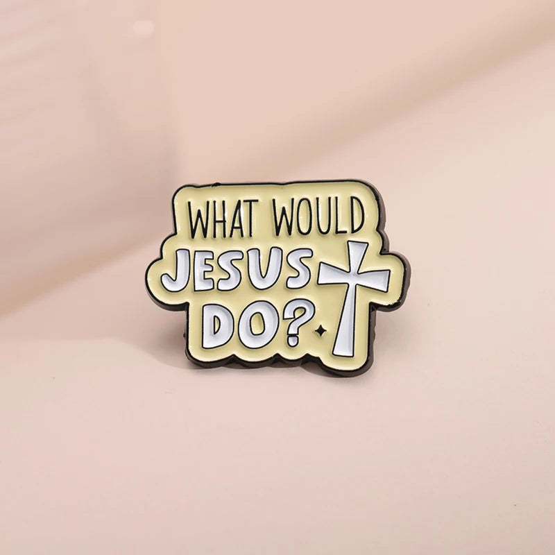 Jesus Club Enamel Pin Jesus Has My Back Emblems Religion Brooches Lapel Badge Jewelry Gifts For Christian