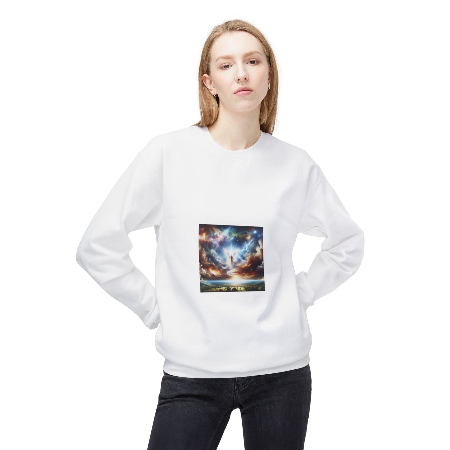 Angelic Soft style Fleece Crewneck Sweatshirt - Comfort and Style Combined