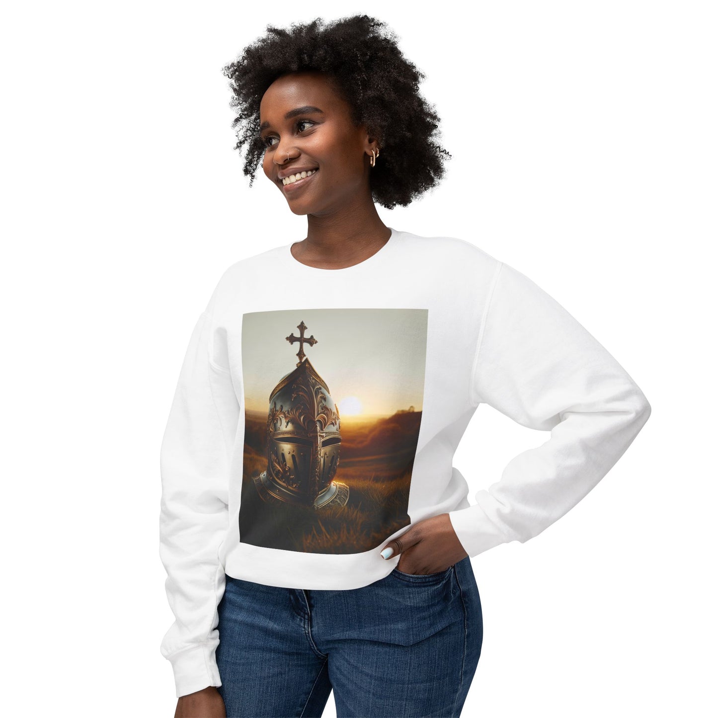 Helmet of Salvation Unisex Lightweight Sweatshirt